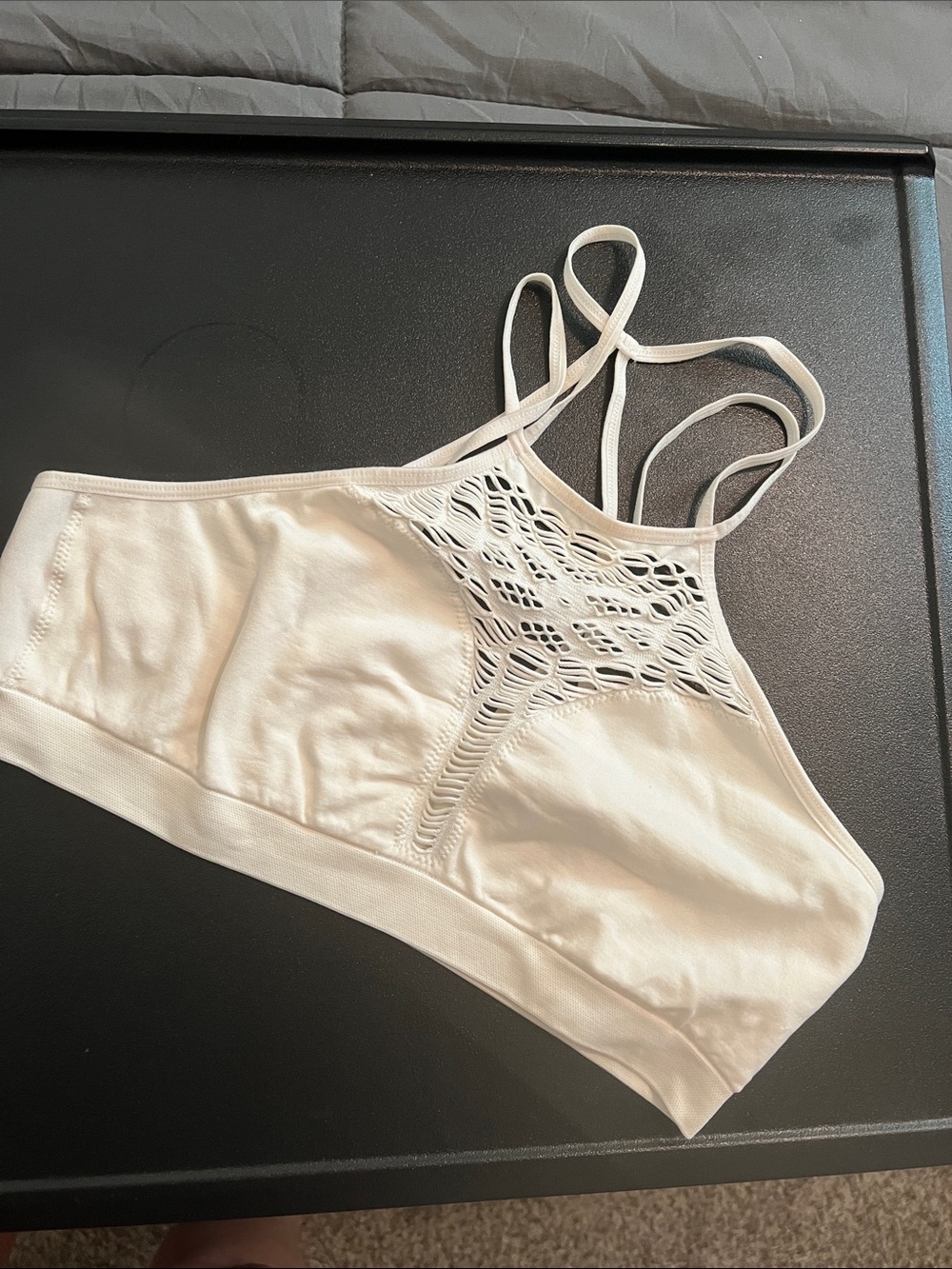Victoria’s Secret  Cream Crochet-Detail Bralette